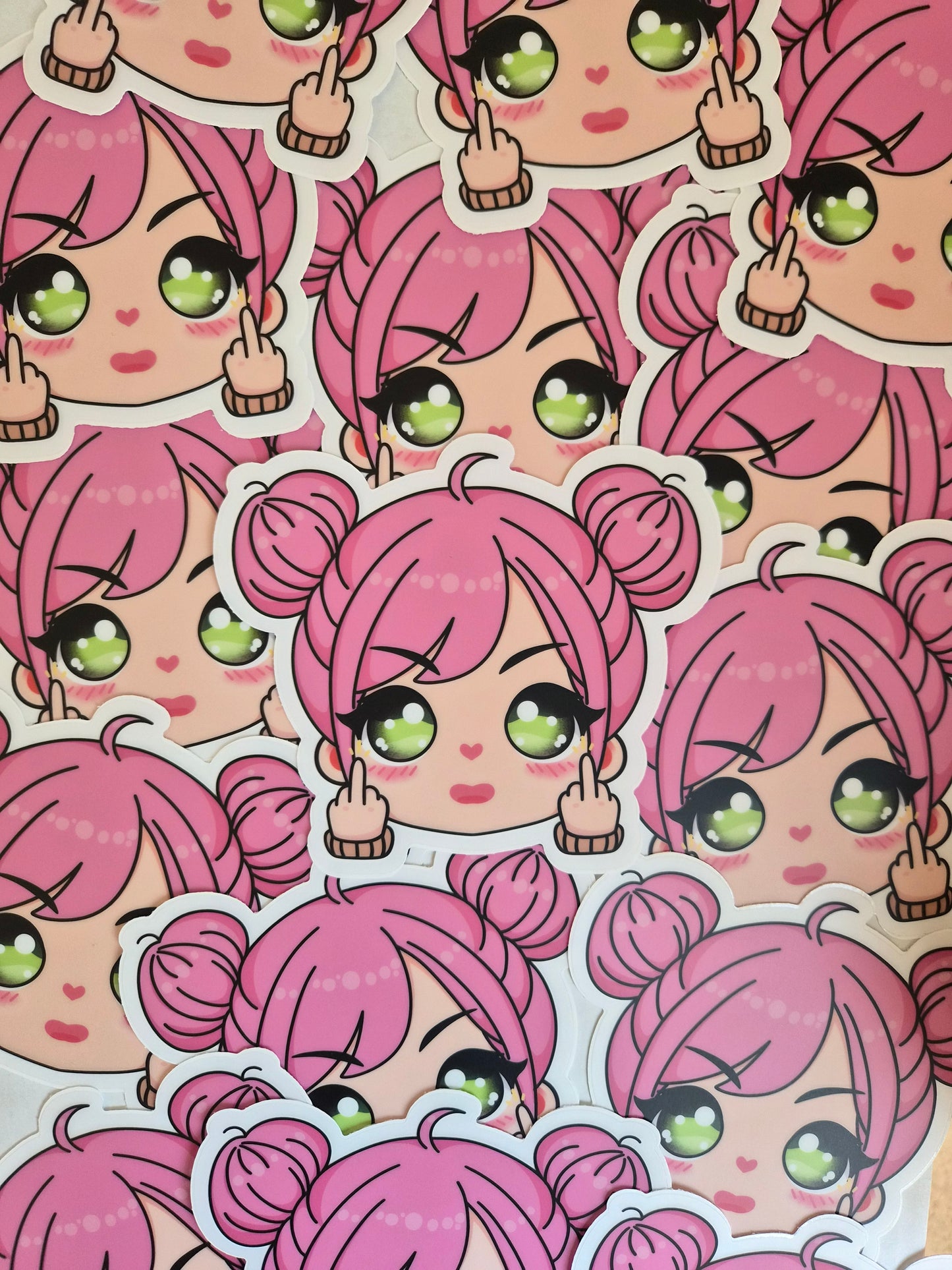 5" Angry Girl Sticker