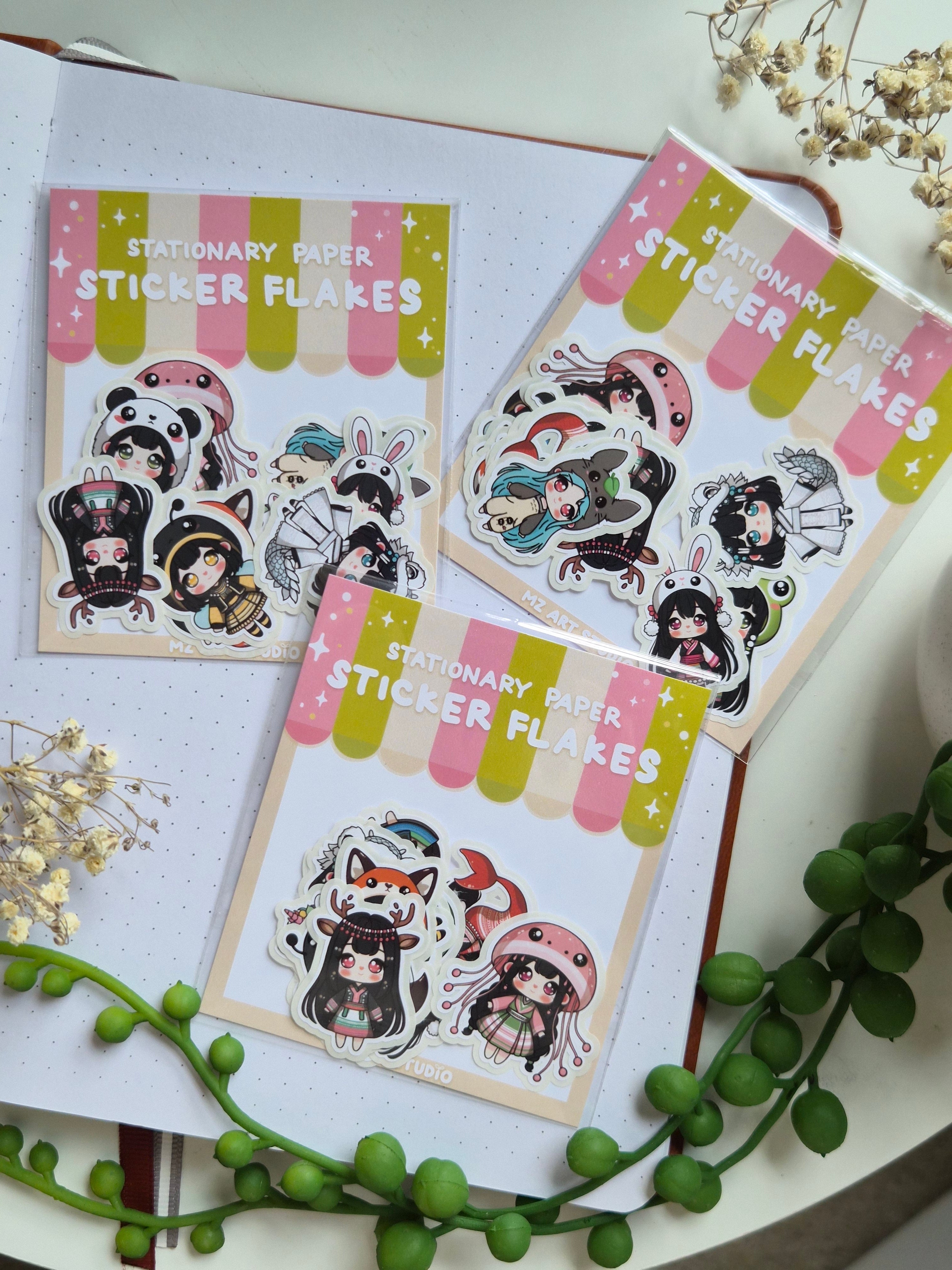 Chibi Animal Sticker Flakes