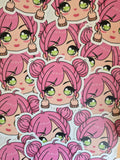 5" Angry Girl Sticker