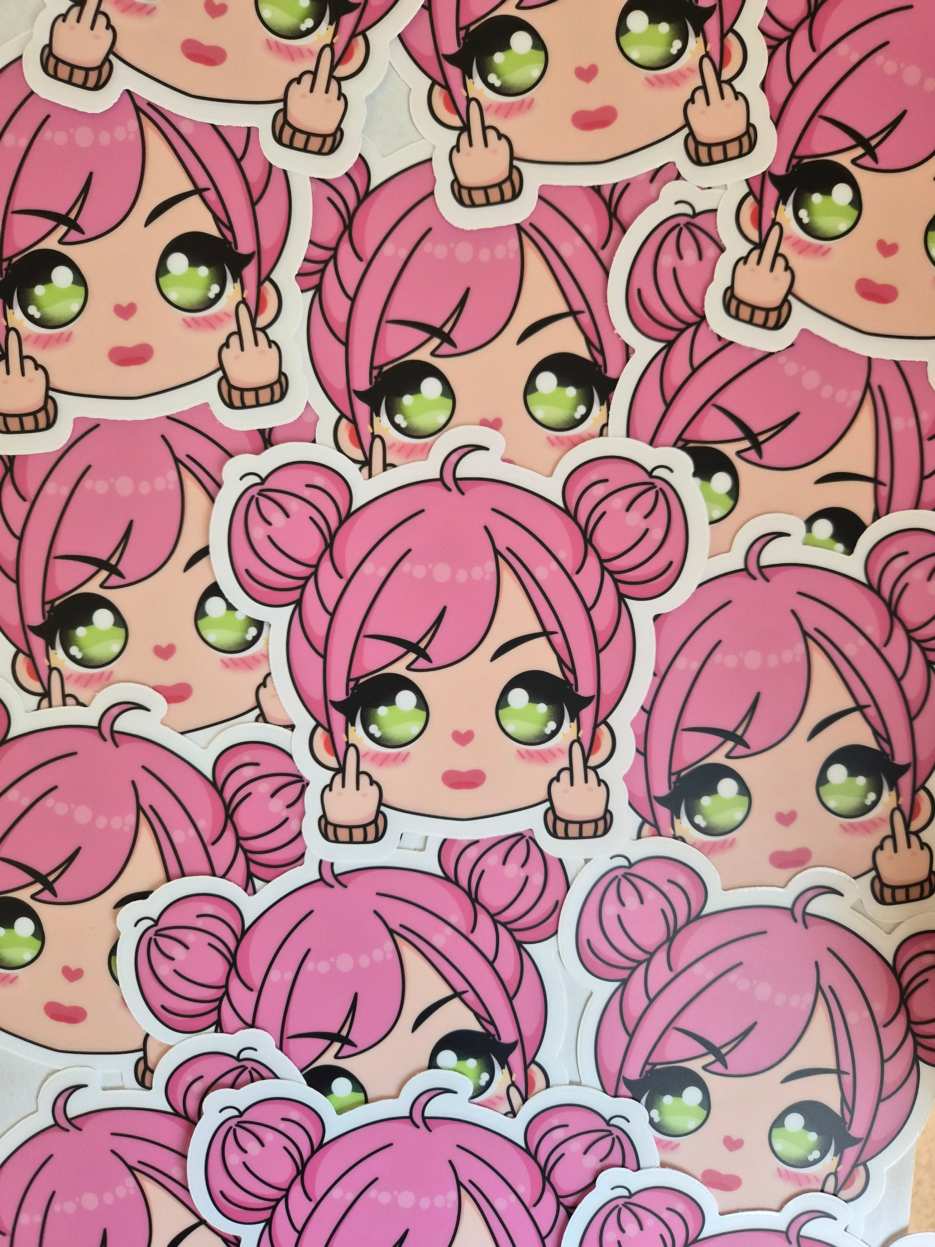 5" Angry Girl Sticker