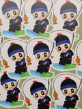 3" Hmong Boy Fishing Sticker