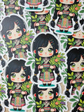 5" Hmong Flower Girl Vinyl Sticker