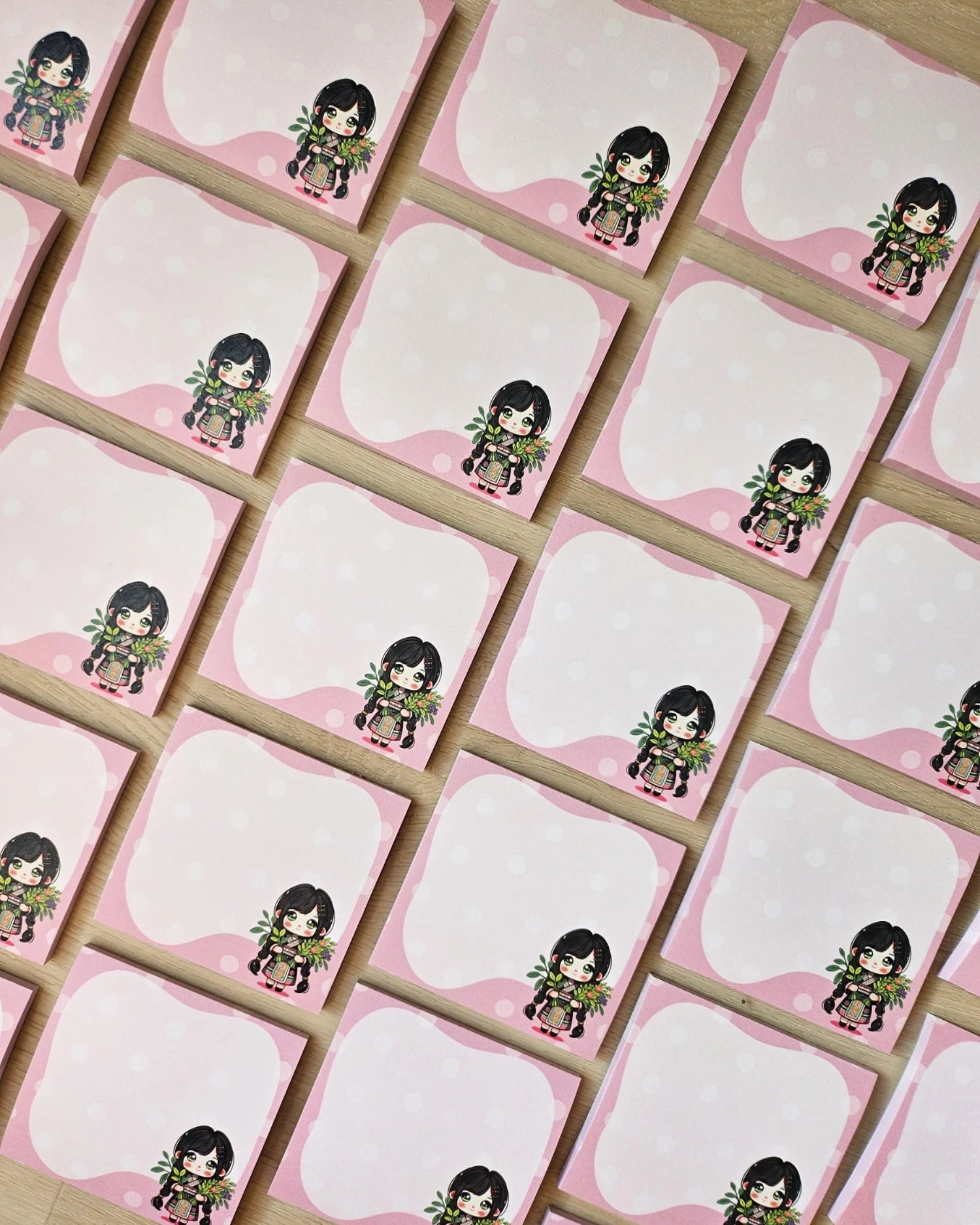 Hmong Flower Girl Sticky Note