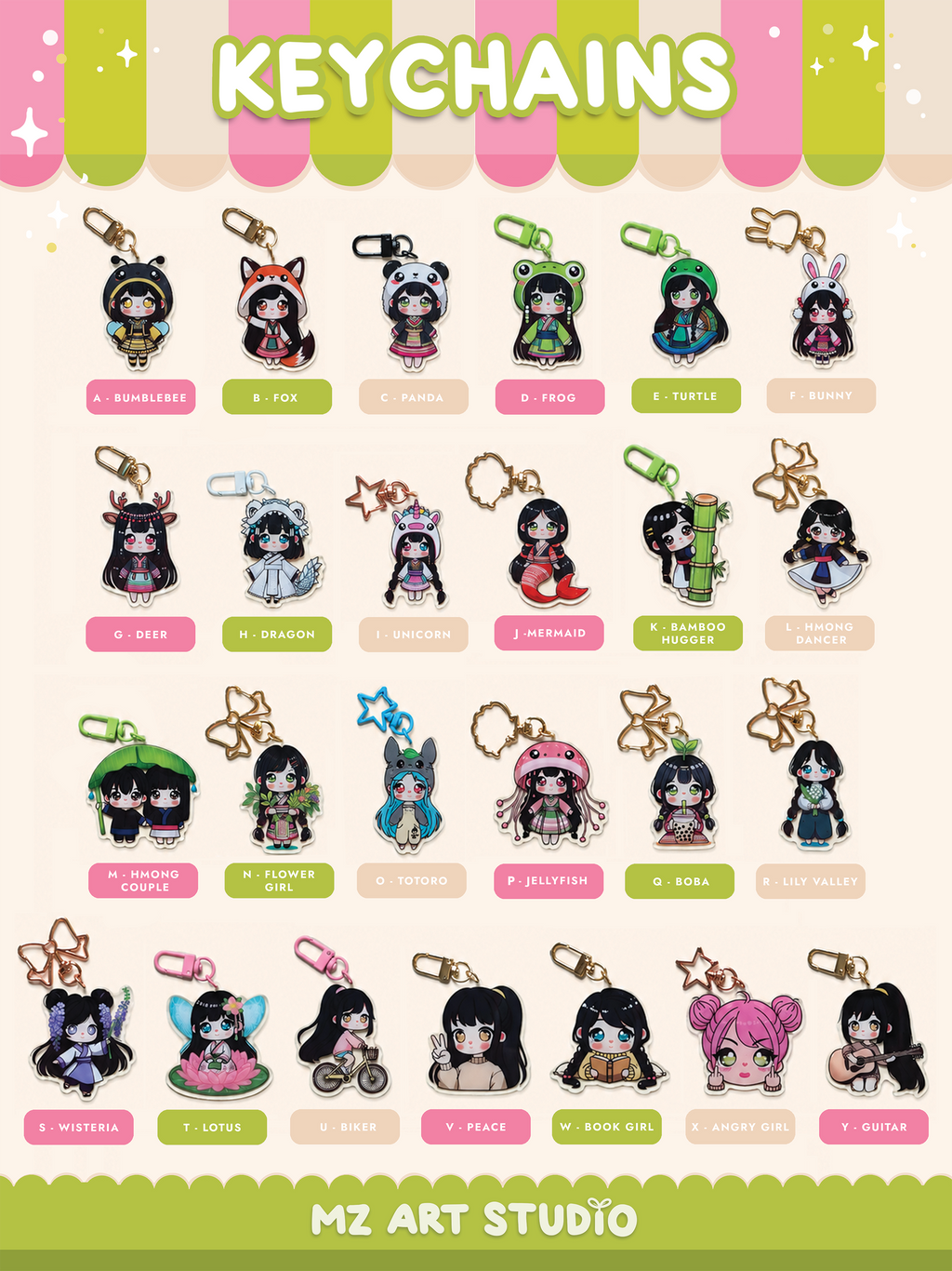 Chibi Acrylic Keychains
