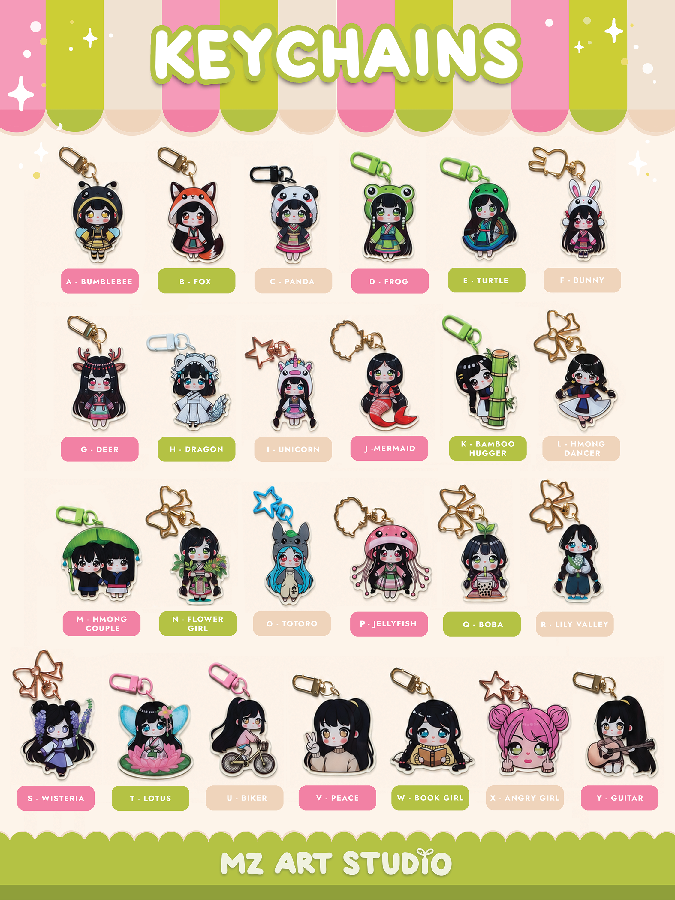 Chibi Acrylic Keychains