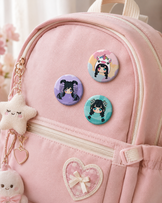 Chibi Pin Button Flair