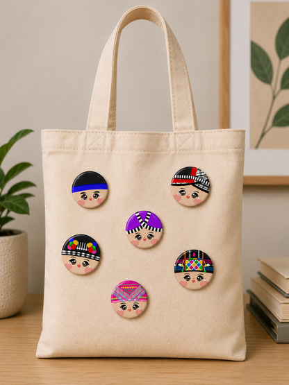 Hmong Pin Button Flair