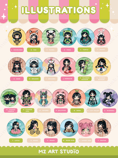 Chibi Magnet Button