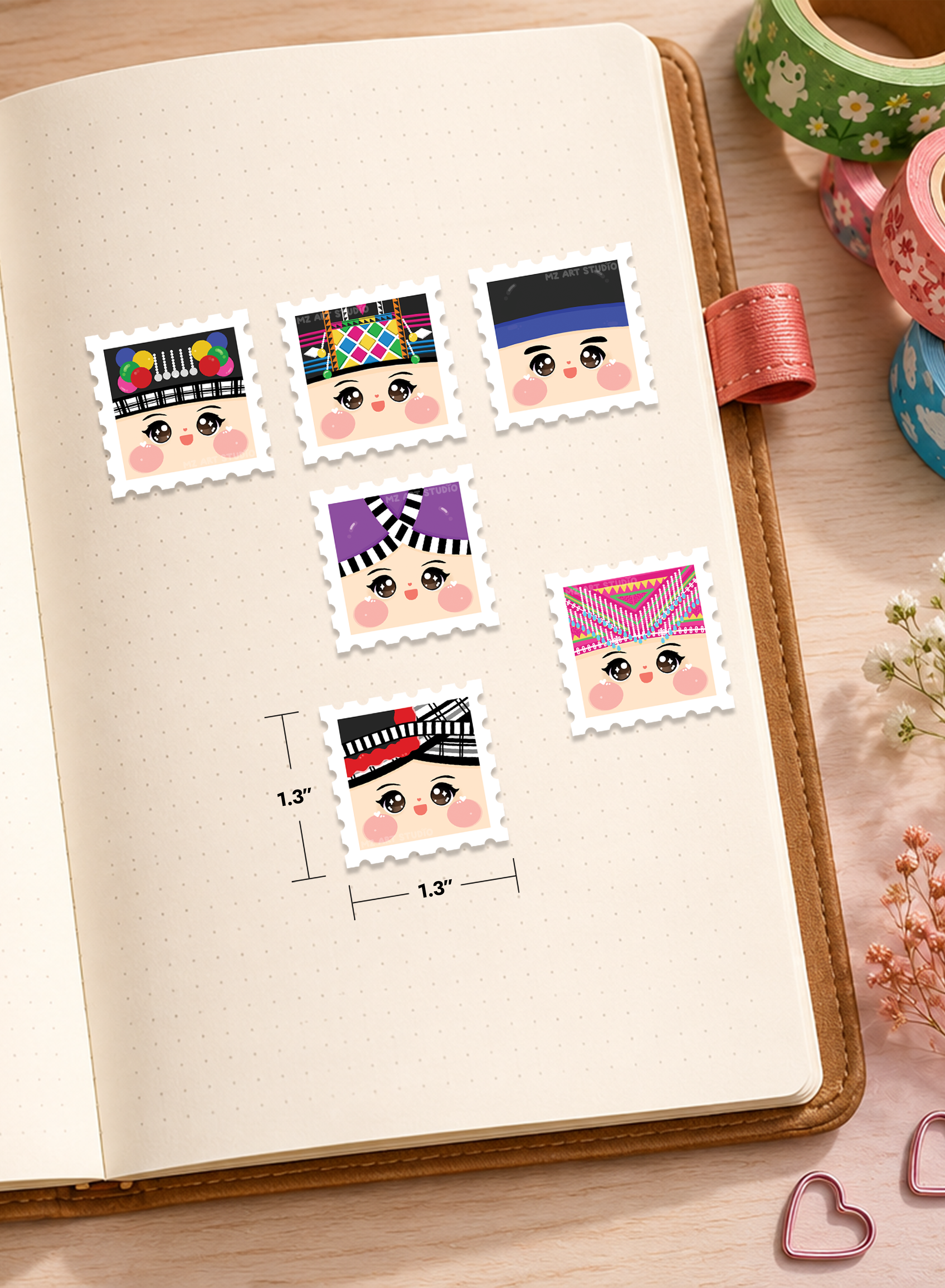 Hmong Stamp Sticker Flakes