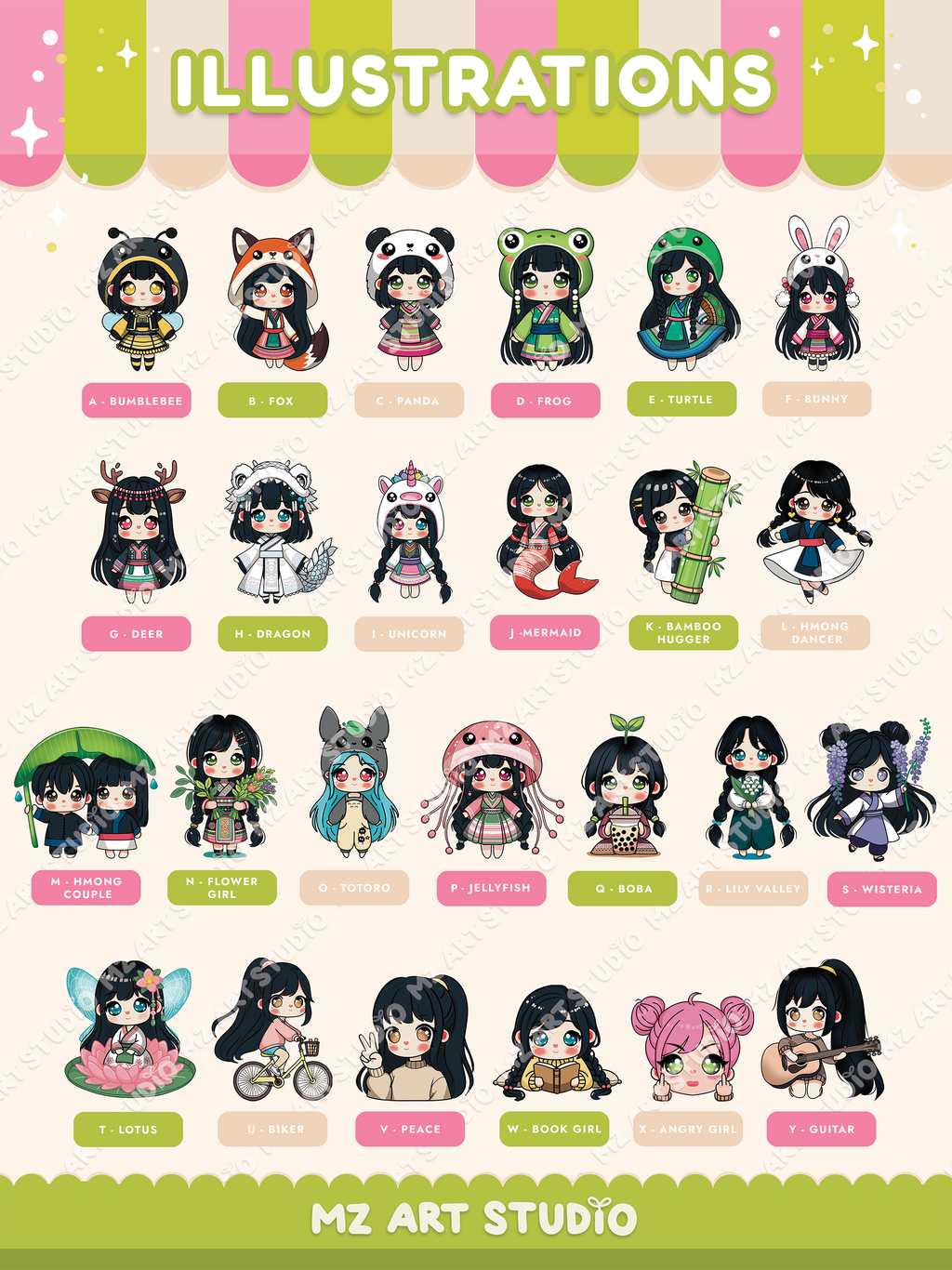 Chibi Magnetic Bookmark