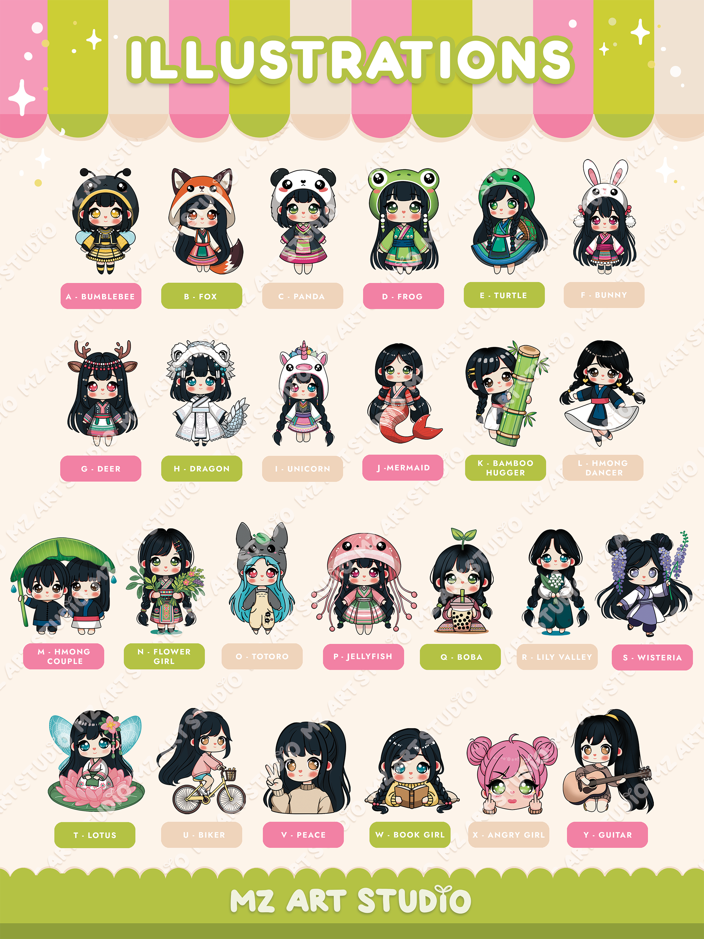 Chibi Magnetic Bookmark